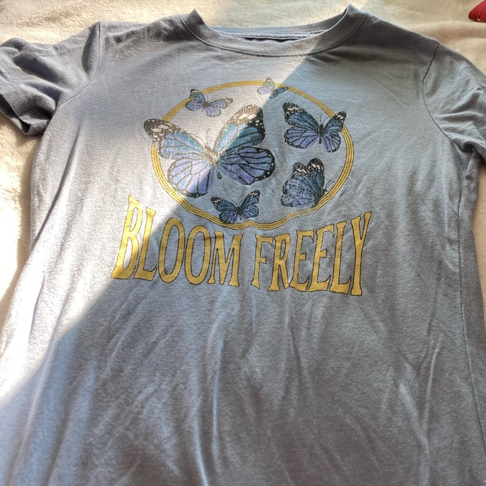 blue butterfly aeropostale tee